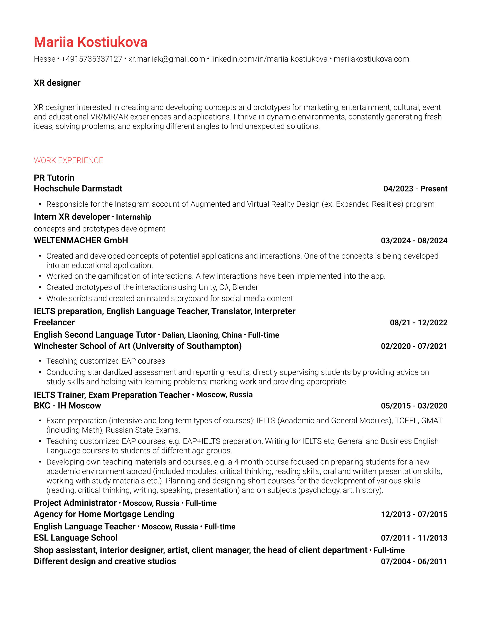 CV