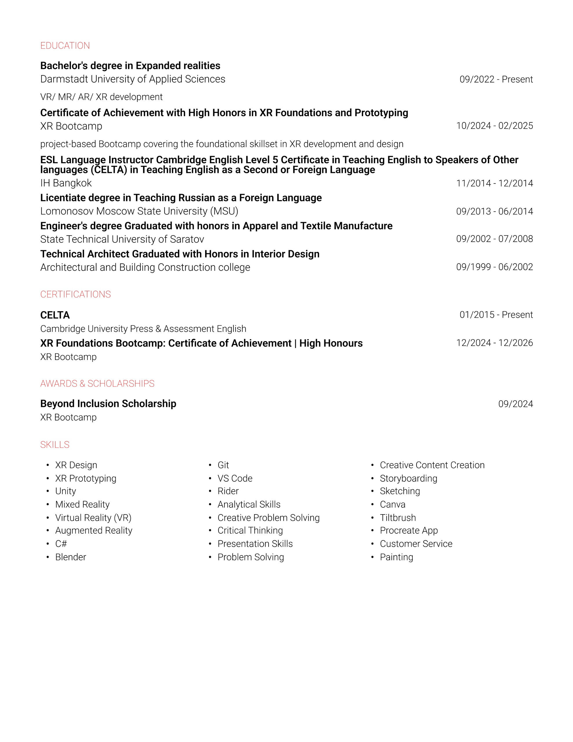 CV